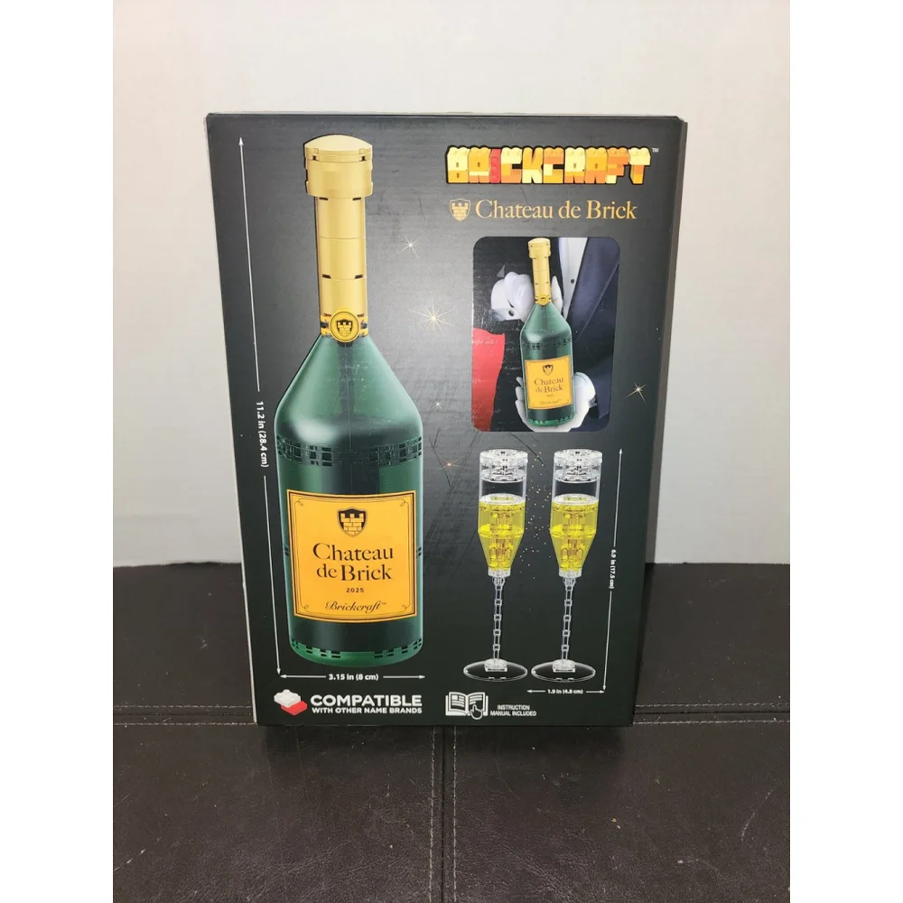 *Sealed* Brickcraft Chateau‎ De Brick Bottle Brick Building Kit 136 Piece Puzzle
